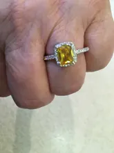 De Lujo mujer chica de cristal anillo de piedra de circonia cúbica bohemios plata Color blanco rosa amarillo anillo promesa anillos de compromiso para las mujeres