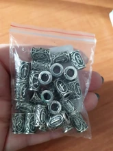 24 uds pelo tubo grano cuentas rúnicas vikingas Dreadlock trenzado joyería barba decoración para el pelo estilo accesorios