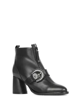 

İLVİ Fan Women's Heeled Boot Black Leather