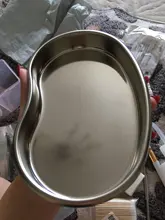 Bandeja de acero inoxidable para tatuaje, placa de flexión de desinfección quirúrgica para cejas, labios, tatuaje, herramientas de esterilización, tamaño S