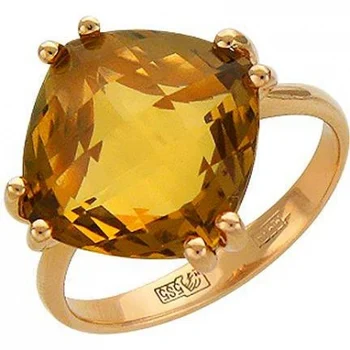 

Esthete ring with 1 Quartz in red gold