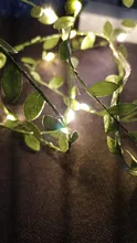 Tiny leaf garland fairy light decor LED Copper Wire string lights for Wedding forest