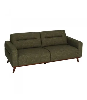 

3 SEATER SOFA GREEN FABRIC-WOOD LIVING ROOM 194X92X80 CM