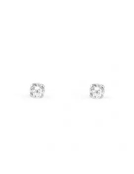 

Baby earrings or Girl White Gold Claw Circon 4 mm