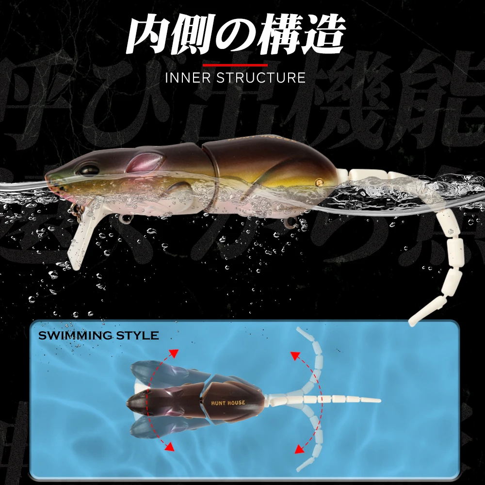 6CM 12.5g Simulation Mouse Fishing Lure Soft CrankBait Minnow Lure  Propeller Mouse Fishing Lure Whopper Plopper Bionic Bait - AliExpress