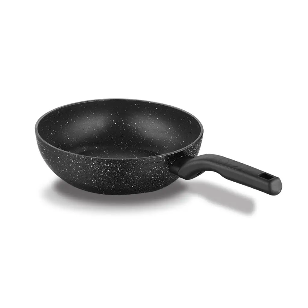 

Korkmaz A1118 Ornella WOK Frying Pan, Non-Stick, High Heat Conductivity, Solar Base Base, 24x6,5 Cm