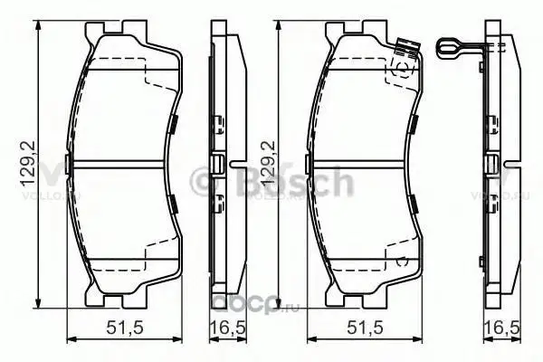 0986494146 BOSCH ДИСКОВЫЕ КОЛОДКИ ПЕРЕДНИЕ