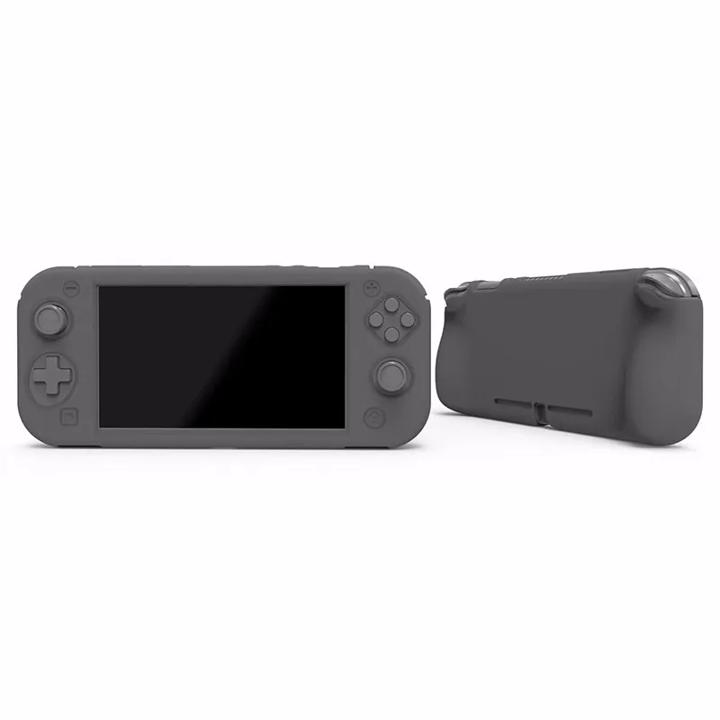 Силиконовый защитный чехол с рукояткой для Nintendo Switch Lite игровая консоль мягкая Задняя накладка чехла из ТПУ оболочка для NS Lite Mini Coque - Цвет: Grey