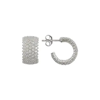 

Angemiel 925 Silver 5 Row White Zirconia stone Tamtur Earrings