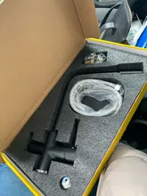 Grifo con filtro negro y purificador de latón para cocina, rociador doble de agua potable, CON MEZCLADOR de fregadero, modelo Torneira