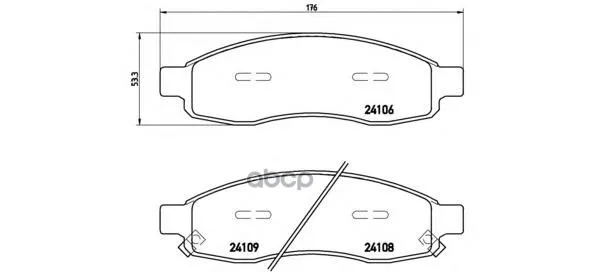 Колодки Тормозные Infiniti Qx56/Nissan Armada/Titan 03- Передние Brembo P58001 Brembo арт. P58001