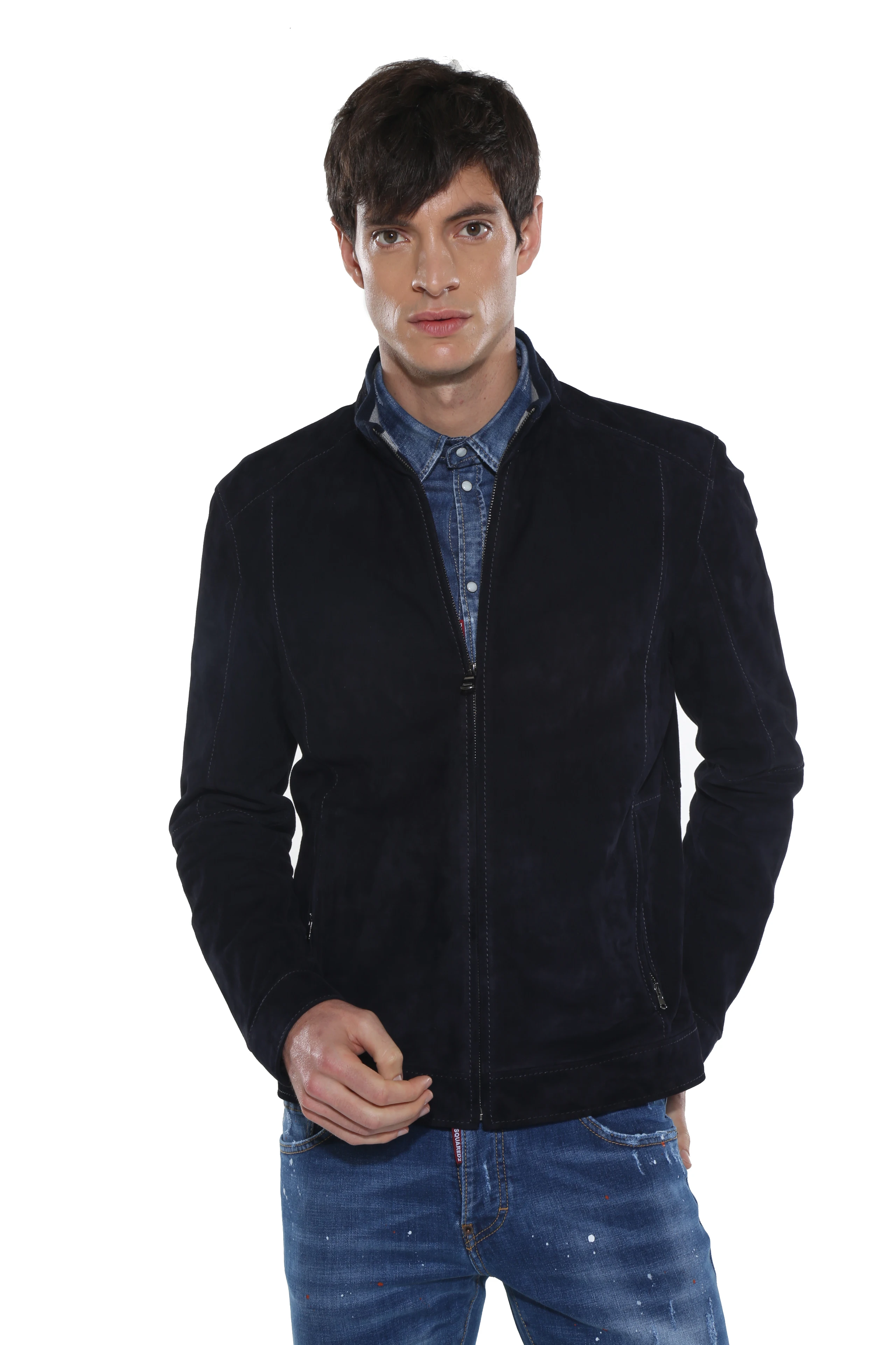

Men short fur jacket handmakerfur real fur genuınefur
