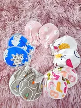 5 pares de guantes de algodón para bebé recién nacido, 100% de 0 a 3 meses, antiagarre, guante de mano, estampado bonito para recién nacido