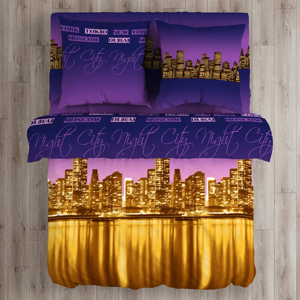Постельное белье Ночной город, бязь, Василиса | Дом и сад | АлиЭкспресс