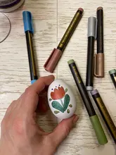 Rotuladores metalizados para escritura, bolígrafos artísticos de tinta permanente, apto en papel, piedra, vidrio, pared, 10 unidades/lote