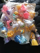24 unids/set 5-8cm de princesa de Disney juguetes Snow White Sofía Belle Cenicienta Alice Anna dormir belleza vestido cambiante regalo