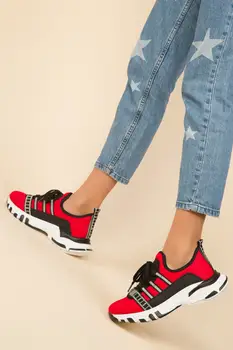 

SOHO Women Fashion Lace-up Sneaker Female Casual Comfortable Sport Shoes High Quality Ladies Mix-color Sneakers 14377