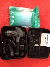 Pistola de masaje eléctrica LCD para adelgazar músculos, relajación para cuello, parte trasera del pie, pierna, hombros, pistola de masaje de percusión