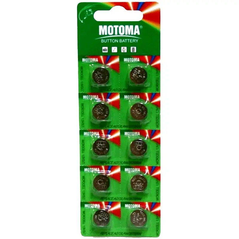 Pilas de botón | alcalinas | AG13 | 1,5 V | 10 uds --- LR44 157 357 LR1154 SR1154W