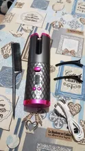Rizador de pelo automático inalámbrico, rizador de pelo recargable por USB, rizador de pelo de cerámica con pantalla LCD