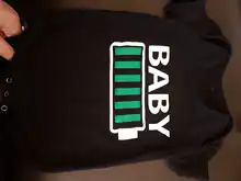 Matching Outfit T-Shirt Battery Funny Daddy Mom Boy Girl Mommy Baby-Boy-Girl for Me 1pc