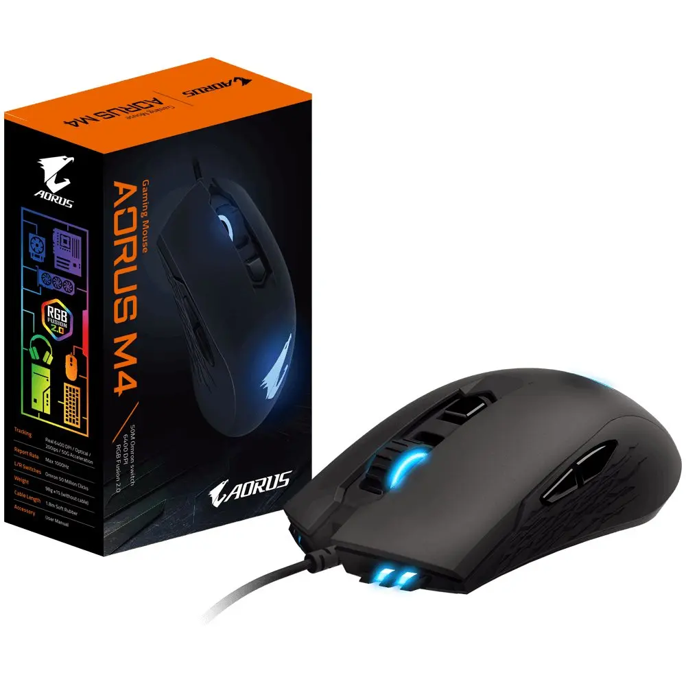 Мышка Gigabyte USB Игровая BLACK AORUS M4