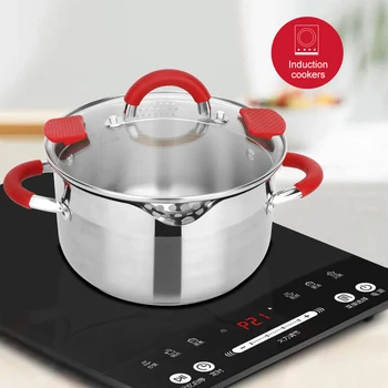 

20-24cm Hot Pot Stainless Steel Cookware Induction Pot Hot Pot Ruled Home Kitchen Cookware Soup Cooking Pots Cooker Home Kitchen