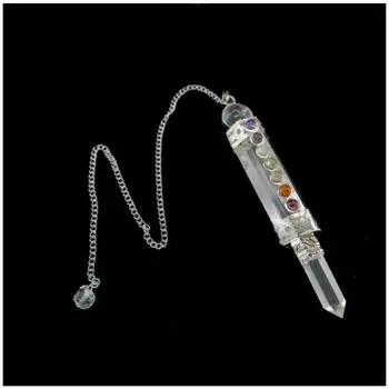 

Pendulum generator quartz crystal 7 Chakras wand Reiki hypnosis radiesthesia Rod canalizer