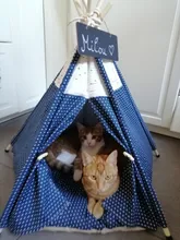 Cat Bed House Teepee Cushion Pet-Tent Puppy Available Outdoor Portable For Dog with Thick
