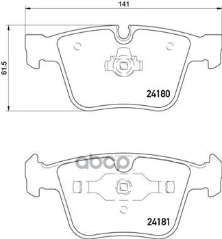 

Brake pads disc rear. Mercedes-Benz M-Class (W164) 07/05-12/11 / Mercedes-Benz R-Class (W Brembo art. p50116