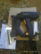 DEKO-pistola de aparejos y grapadora eléctrica, DKET02, grapa de muebles, para marco con grapas y herramienta de carpintería