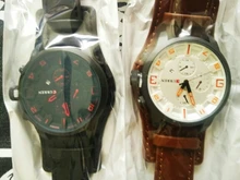 CURREN-Reloj deportivo estilo militar de cuarzo para hombre, cronógrafo con fecha y correa de cuero, marca superior de lujo, negocios, regalo, 8225