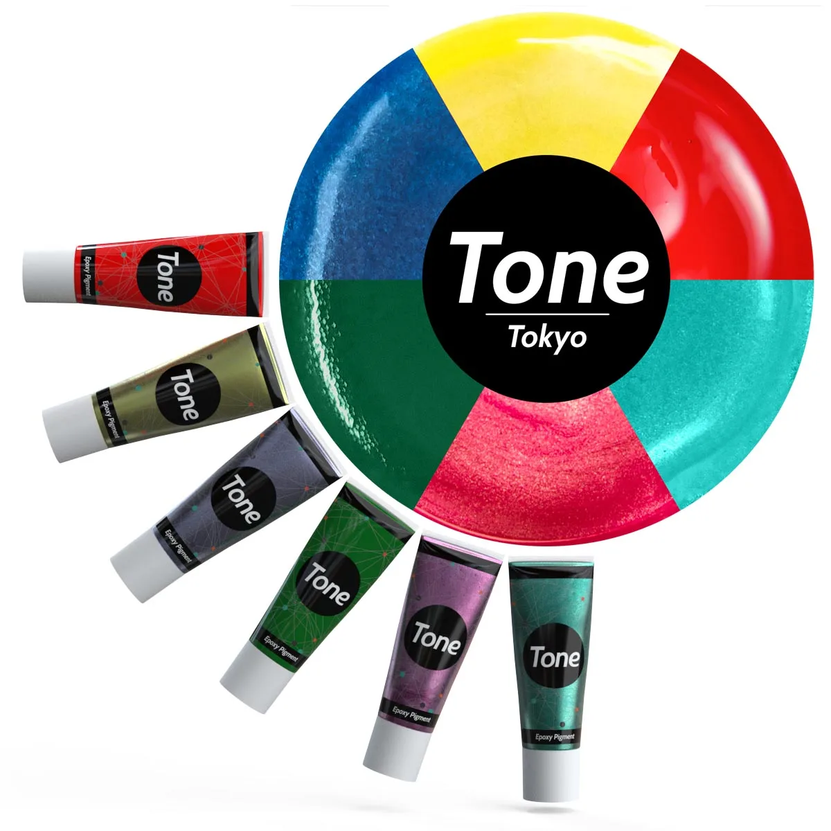 

Tone Tokyo Epoxy Pigment Set Resin Pigment Kit Dye Coloring Liquid Ink Colorant DIY Fading Jewelry Making Crystal Multicolors