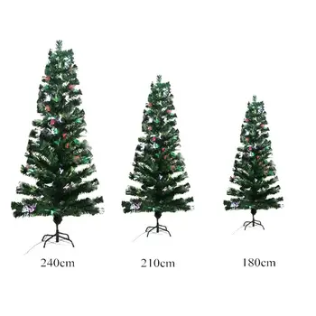 

New New Year artificial Christmas tree fir pine tree all colors with LED and fiber optic light branches star 90/120/150/180/210