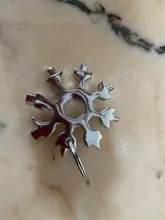 Llave de copos de nieve multifuncional, herramienta portátil para exteriores, forma octogonal, 18 en 1, llave multifuncional con anillo