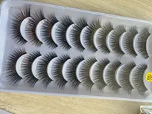 Pestañas 3D de visón, maquillaje, pestañas postizas largas naturales, extensión de pestañas llamativas, pestañas postizas hechas a mano, 10 pares