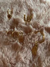 Pendientes de cartílago falso para mujer, aretes pequeños a la moda, Color dorado, sin piercing