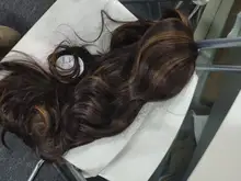 ALAN EATON-Peluca de cabello sintético para mujer afroamericana, cabellera artificial largo ondulado con flequillo, color negro, marrón y dorado, resistente al calor