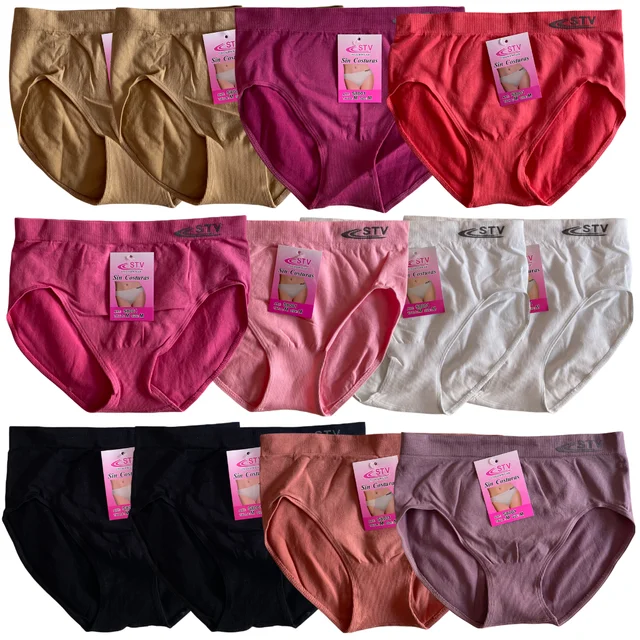 Spandex Solid Brief Panties for Women for sale