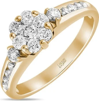 

Lucas gold ring with 17 red gold diamonds