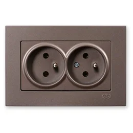 

PnpnElectrıc Gns Eqona Metallic Mocha Double UPS Socket 16A 220V AC Double Socket with Pin Earth