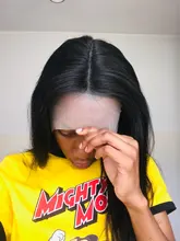 Puromi 13x1 4x1 medio de malla con división pelucas brasileñas no Remy pelucas de cabello humano T parte de encaje peluca 10-28 pulgadas Pre arrancado