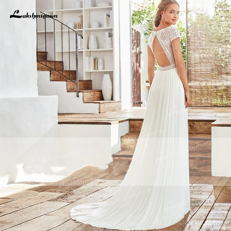 Boho Beach Wedding Dress 2022 Chiffon 