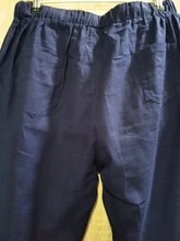 Garemay-pantalones de lino y algodón para mujer, pantalón holgado para mujer, pantalón informal de Color sólido, Harem, Capri de talla grande para mujer