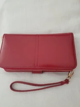 Cartera de cuero con cera de aceite para mujer, monedero de gran capacidad, con cremallera, bolso de mano largo, tarjetero, 2020