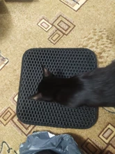 Estera para residuos de gato, estera de gatos plegable de doble capa, antideslizante, para mascotas