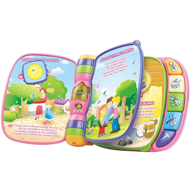 VTech first songs, Musical book, pink Color. Music Book with Songs