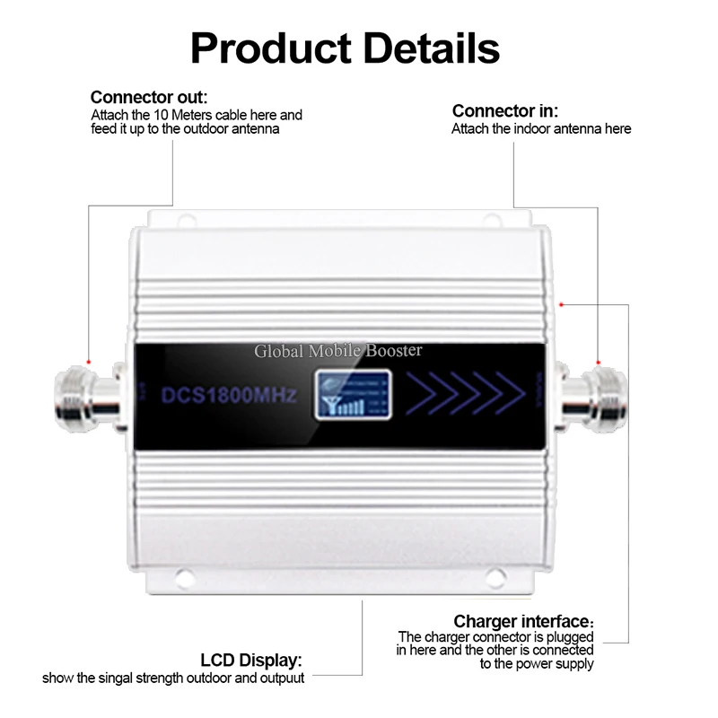 2G/4G Mobile Signal Booster 4G DCS LTE1800