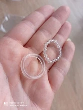 Coxeer 2 unids/set, Color sólido, anillos de nudillo elástico moda lindo resina anillo de joyería de anillo de dedo para mujeres, accesorios de joyería