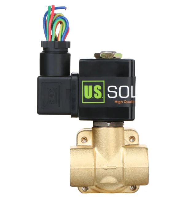 USSOLID Электрический Соленоидный клапан-1/4 &quot 110V AC 230PSI клапан латунный корпус